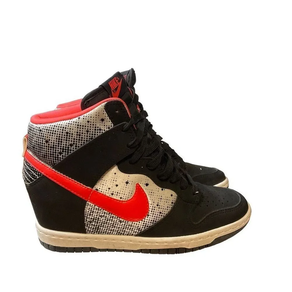 Rare Nike Dunk Sky HI Queen of Hearts Wedge 631364-006 Women's Size 6.5